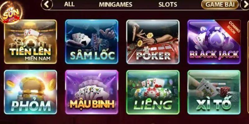 Top các siêu phẩm tại Sunwin game bài